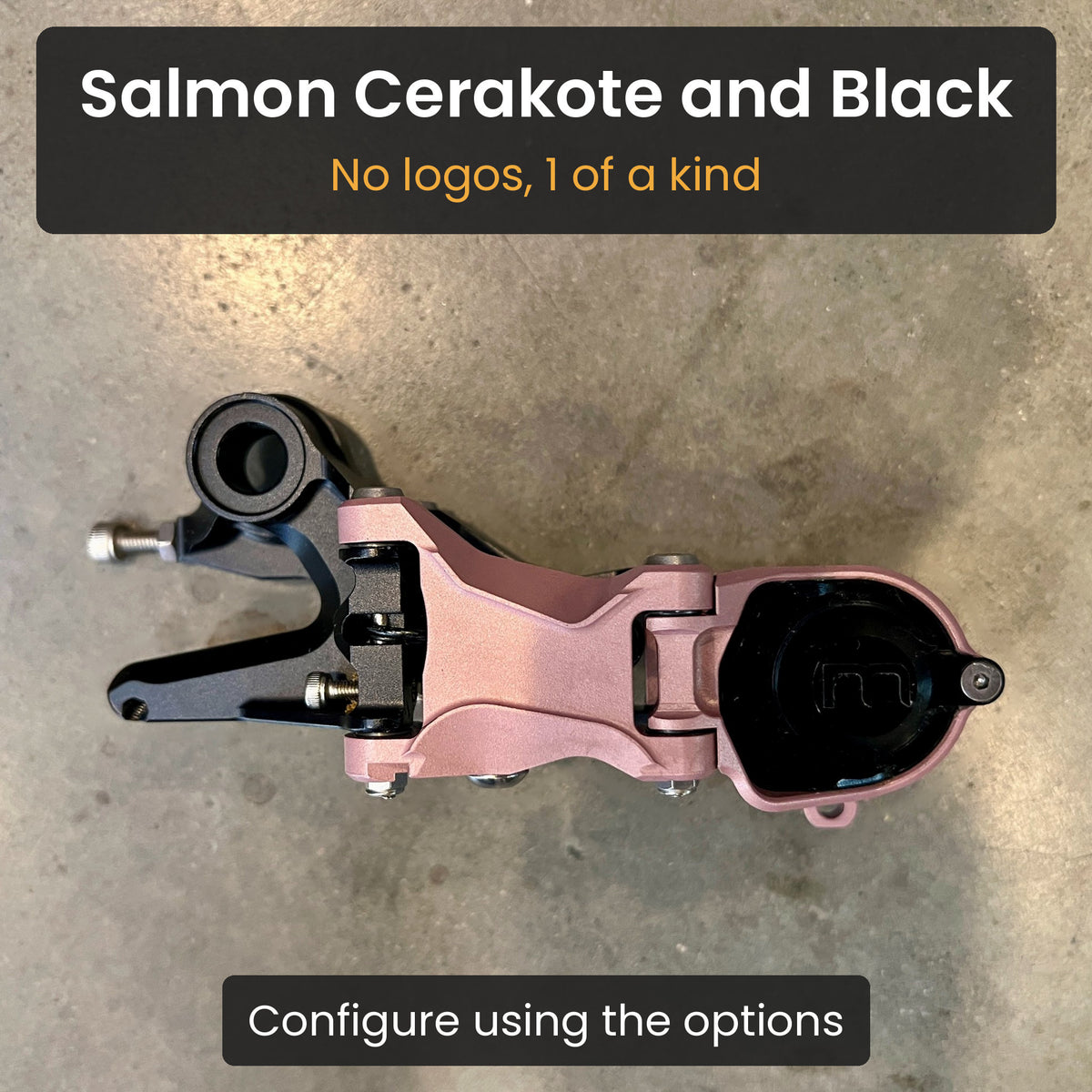 Salmon Cerakote and Black (No logos, 1 of a kind)